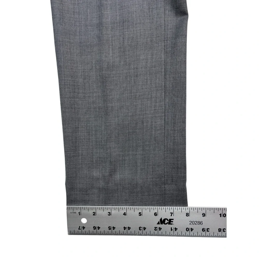 Charles Tyrwhitt 40L 34x32 Gray Sharkskin 2pc Pant Suit Slim Fit 100% Wool